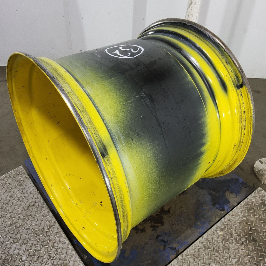 27"W x 32"D, John Deere Yellow 10-Hole Formed Plate , 2.62" Offset