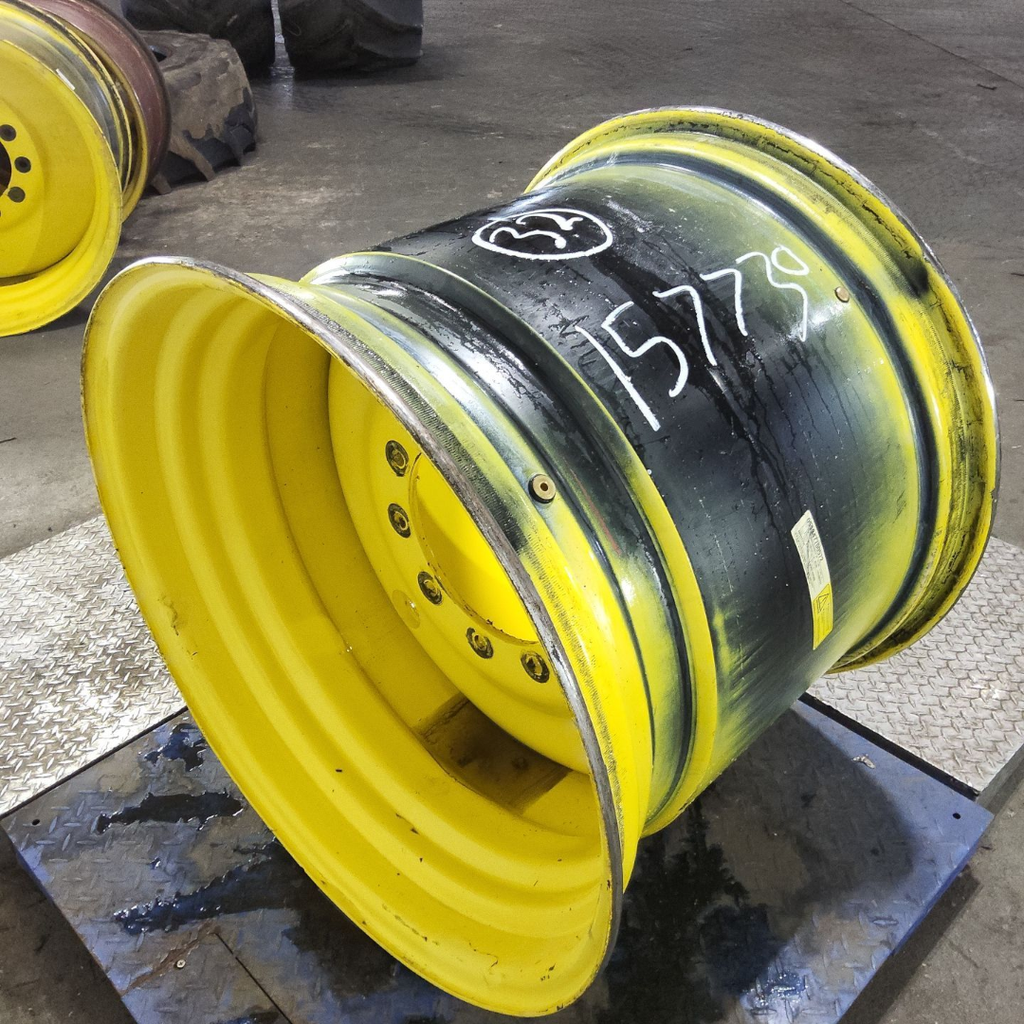 27"W x 32"D, John Deere Yellow 10-Hole Formed Plate , 2.62" Offset