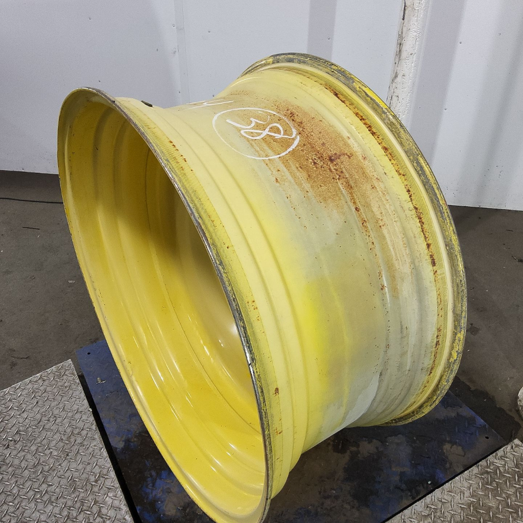 20"W x 38"D, John Deere Yellow 10-Hole Formed Plate Sprayer , -1.88" Offset