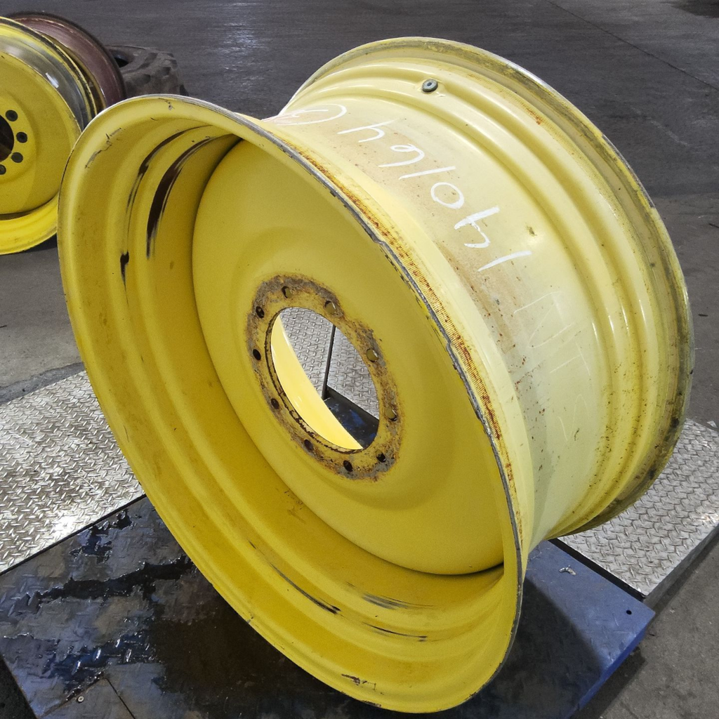 20"W x 38"D, John Deere Yellow 10-Hole Formed Plate Sprayer , -1.88" Offset