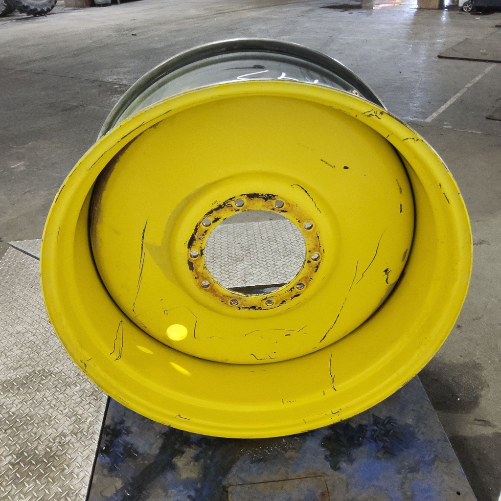 18"W x 38"D, John Deere Yellow 10-Hole Formed Plate Sprayer , -2.88" Offset