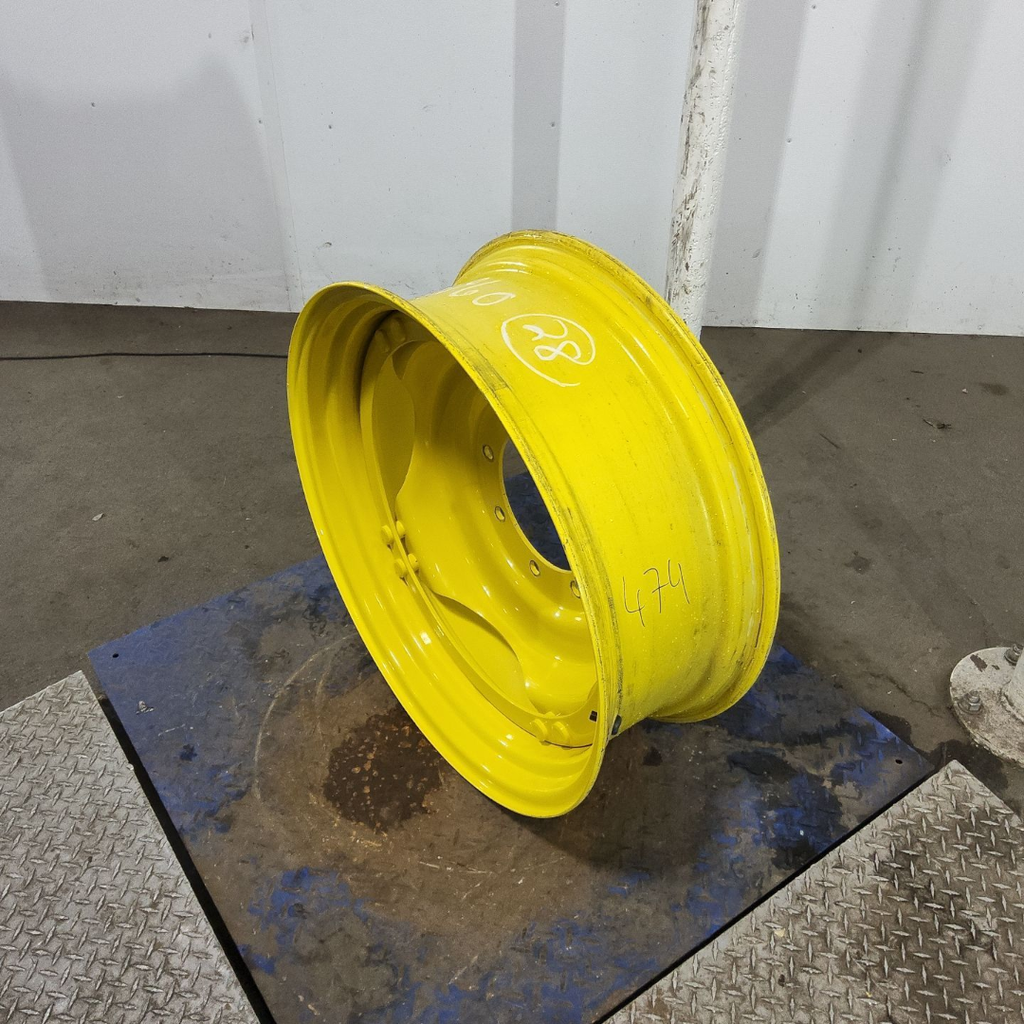 10"W x 28"D, John Deere Yellow 8-Hole Stub Disc (groups of 2 bolts) , 1.94" Offset