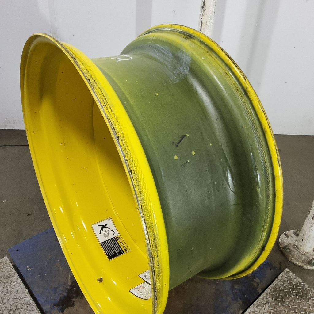 18"W x 42"D, John Deere Yellow 20-Hole Dolly Dual , -15.38" Offset