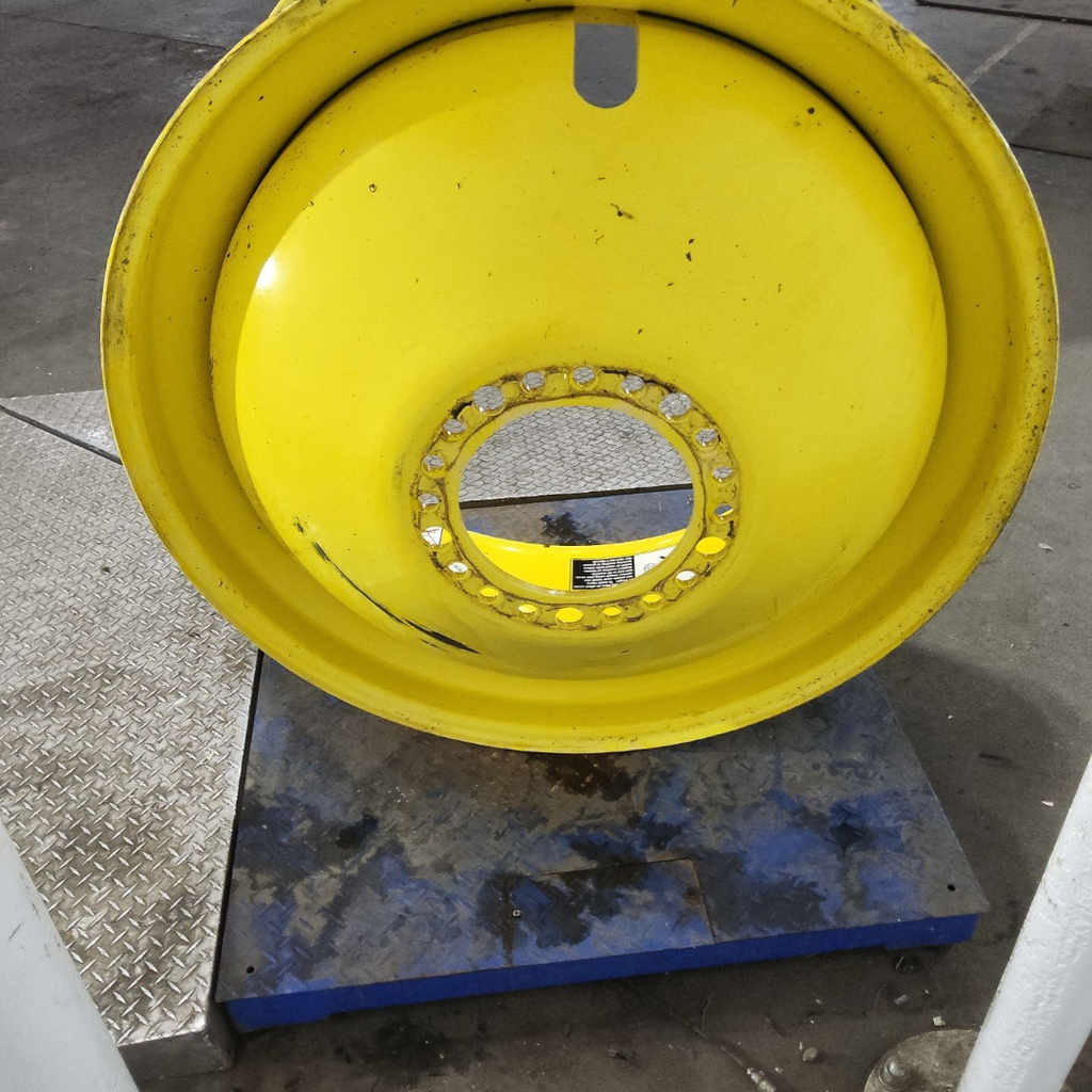 18"W x 42"D, John Deere Yellow 20-Hole Dolly Dual , -15.38" Offset