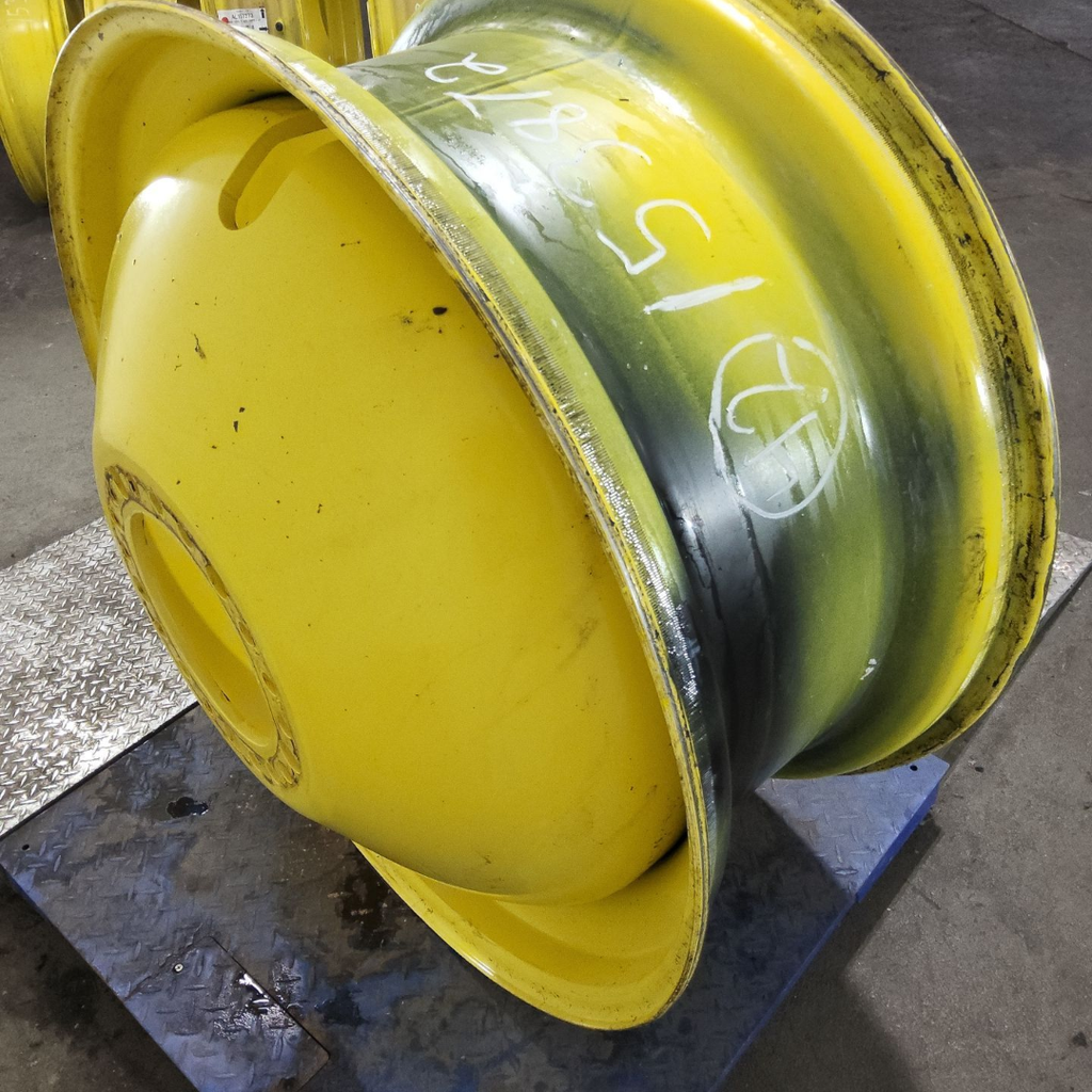 18"W x 42"D, John Deere Yellow 20-Hole Dolly Dual , -15.38" Offset