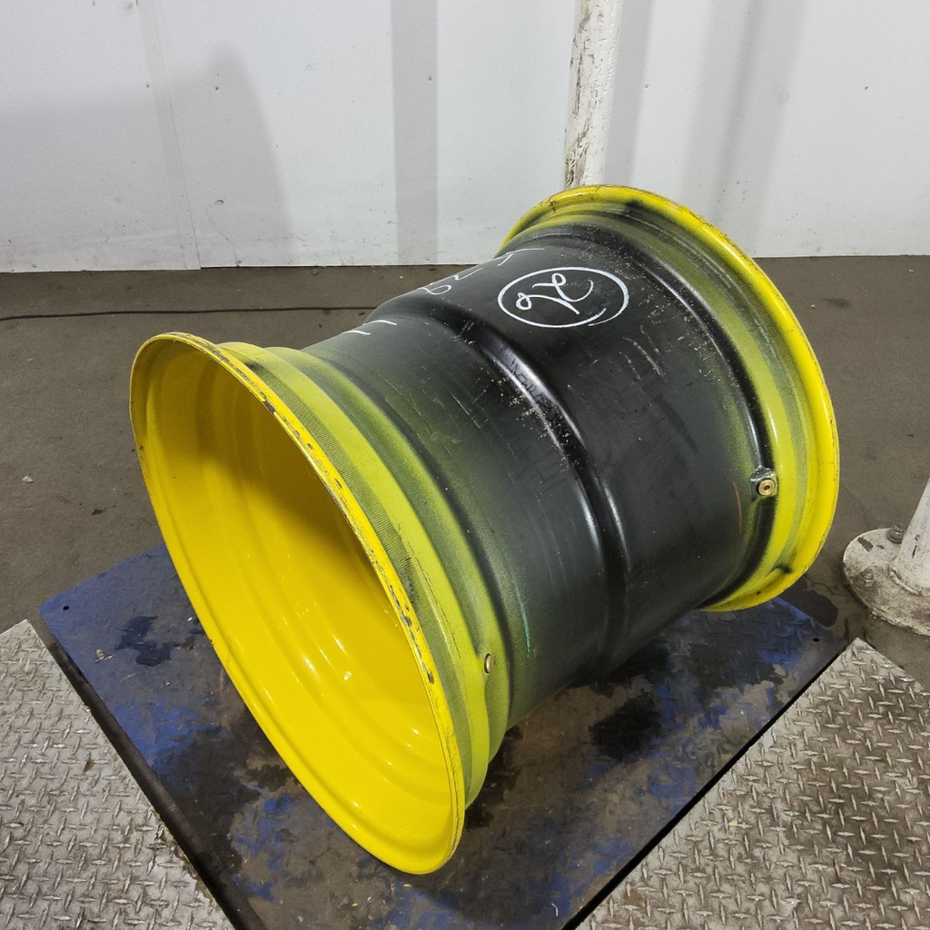 25"W x 26"D, John Deere Yellow 8-Hole Formed Plate , -0.38" Offset