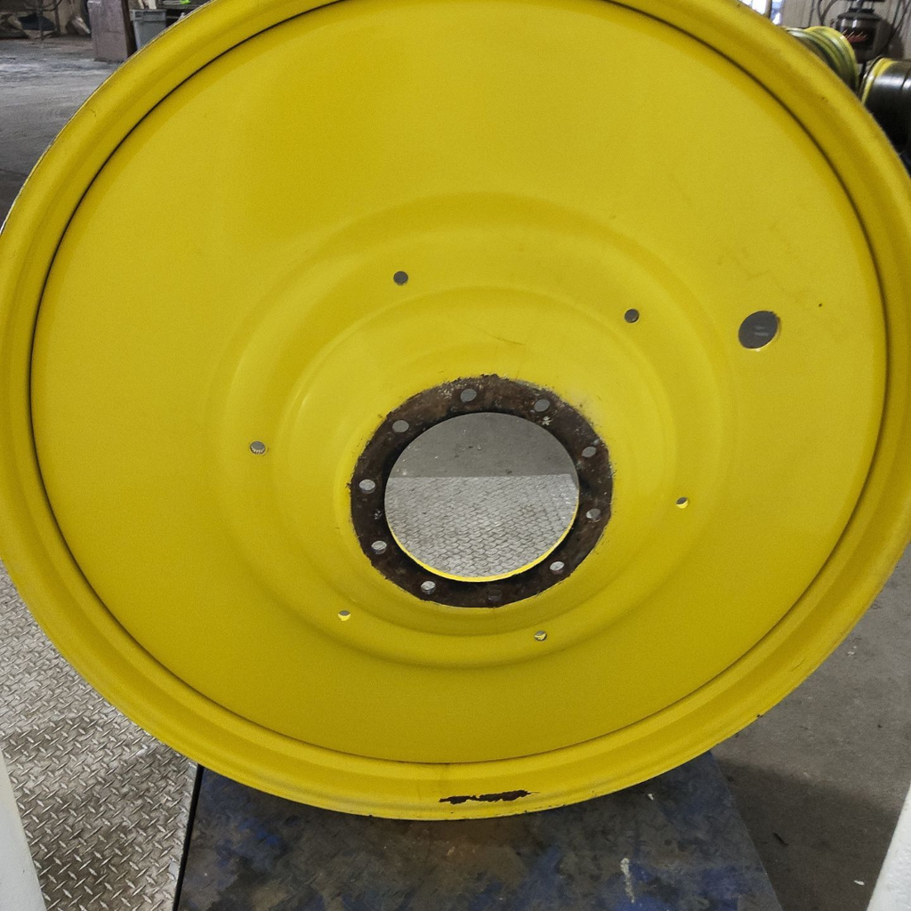 12"W x 54"D, John Deere Yellow 10-Hole Formed Plate , -9.25" Offset