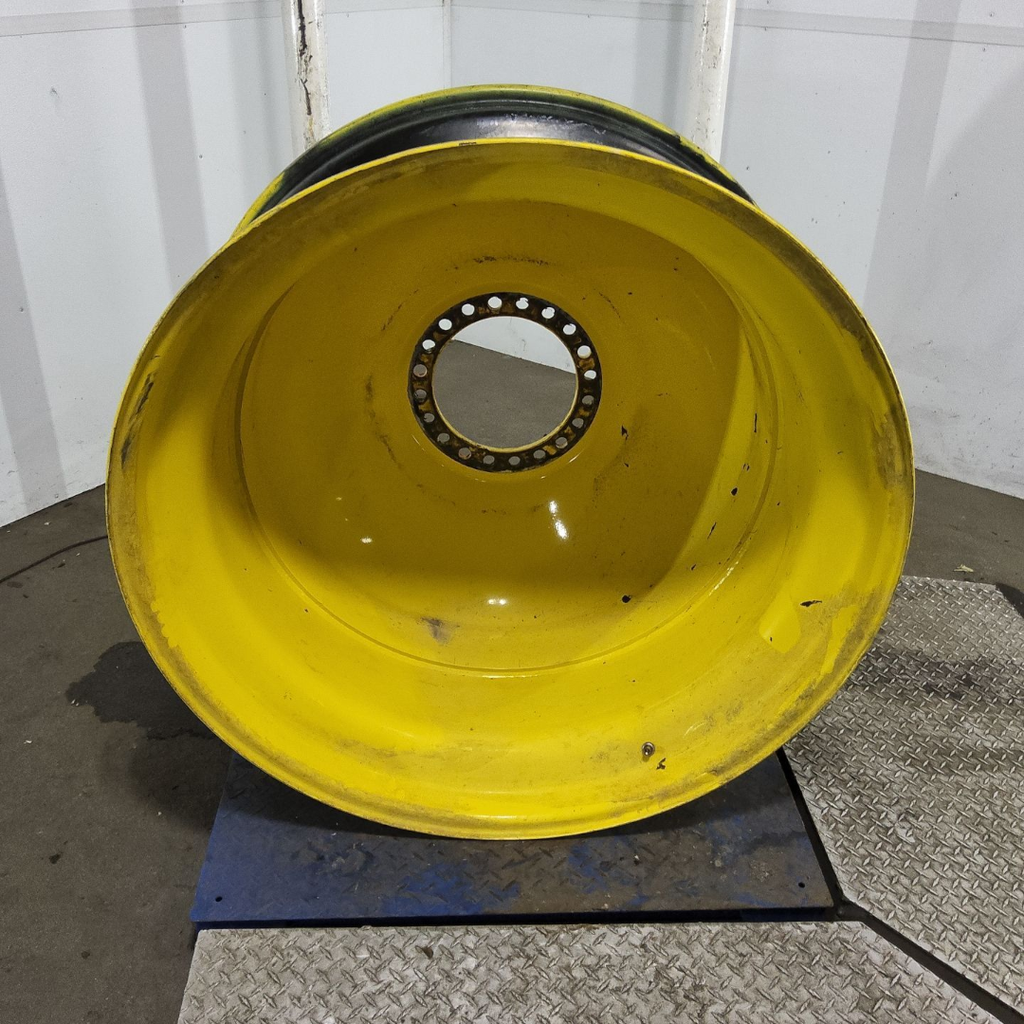 18"W x 42"D, John Deere Yellow 20-Hole Dolly Dual , -15.12" Offset