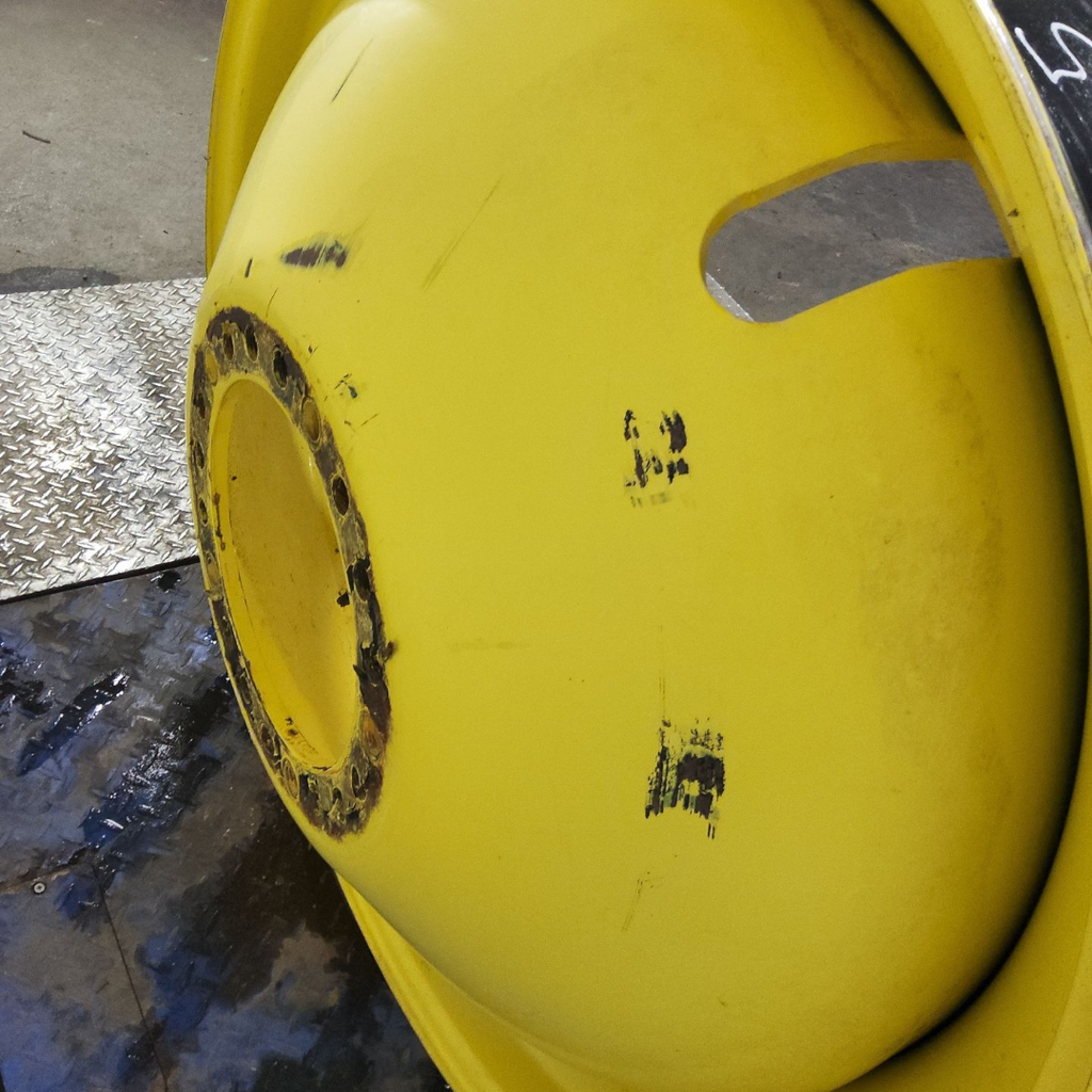 18"W x 42"D, John Deere Yellow 20-Hole Dolly Dual , -15.12" Offset
