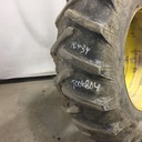 18.4/-34 Firestone Traction Field & Road R-1 on John Deere Yellow 0-Hole Double Bevel Ag 35%