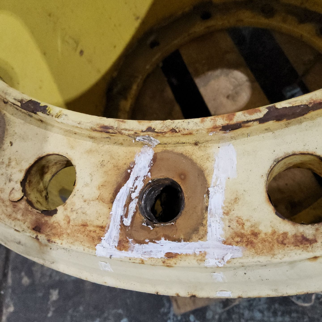 12 to 12-Hole 16"L FWD Spacer, John Deere Yellow