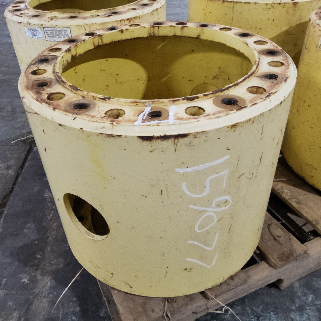 12 to 12-Hole 16"L FWD Spacer, John Deere Yellow