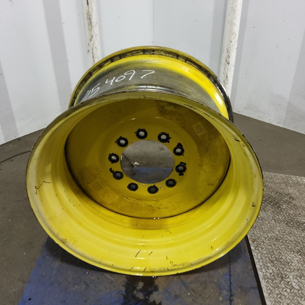 21"W x 32"D, John Deere Yellow 10-Hole Formed Plate , 0.75" Offset