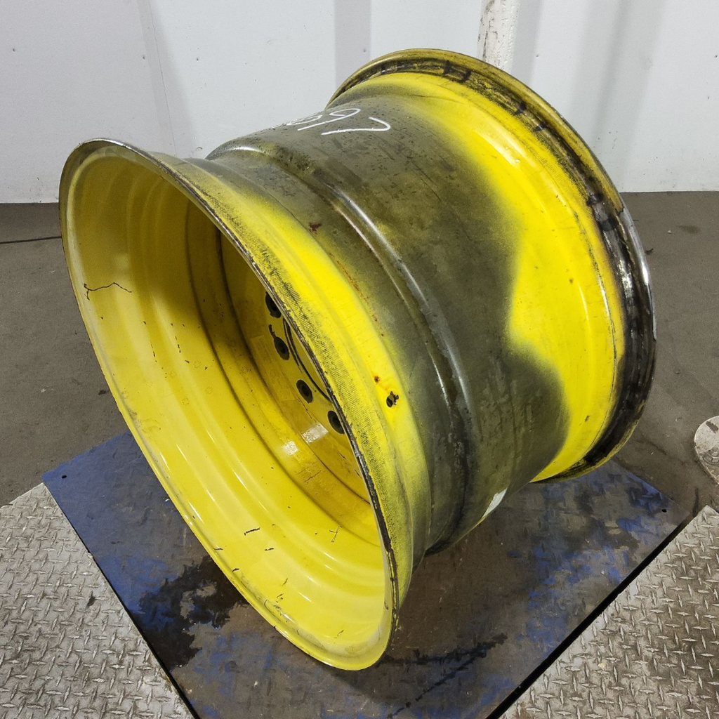 21"W x 32"D, John Deere Yellow 10-Hole Formed Plate , 0.75" Offset