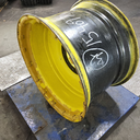 21"W x 32"D, John Deere Yellow 10-Hole Formed Plate , 0.75" Offset