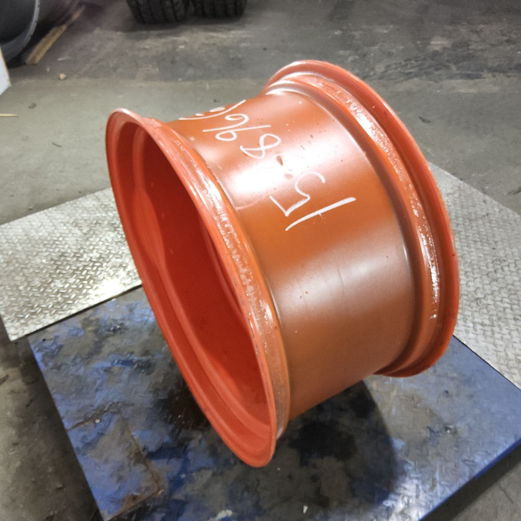 15"W x 28"D, Kubota Orange 8-Hole Waffle Wheel (Groups of 2 Bolts) , 2.5" Offset