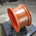 15"W x 28"D, Kubota Orange 8-Hole Waffle Wheel (Groups of 2 Bolts) , 2.5" Offset