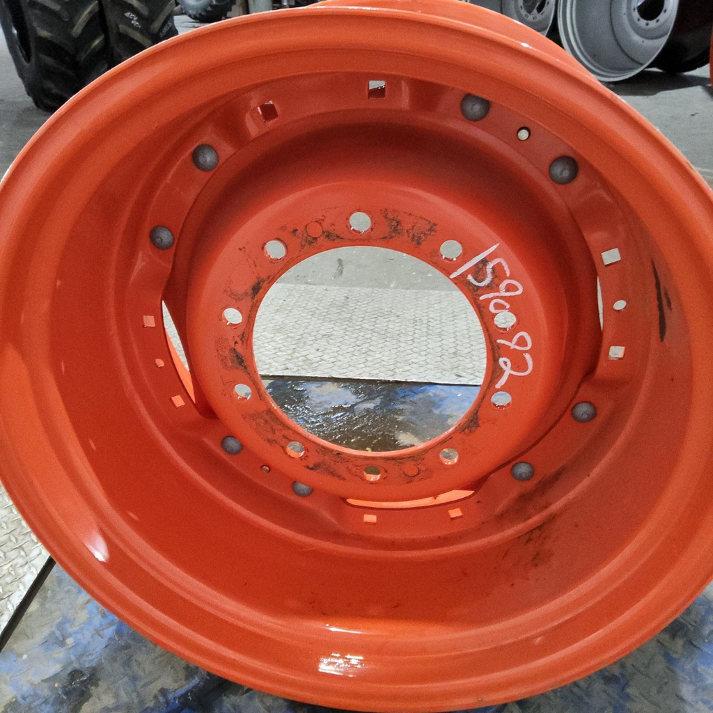 10-Hole Waffle Disc (Groups of 2 Bolts) Center for 28"-30" Rim, Kubota Orange