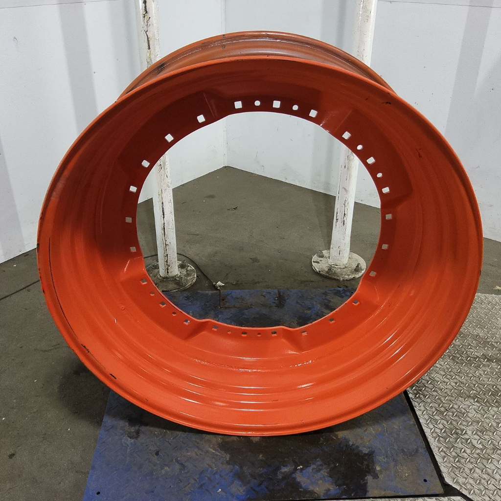 16"W x 42"D, Kubota Orange 12-Hole Waffle Wheel (Groups of 3 bolts) , -1.62" Offset