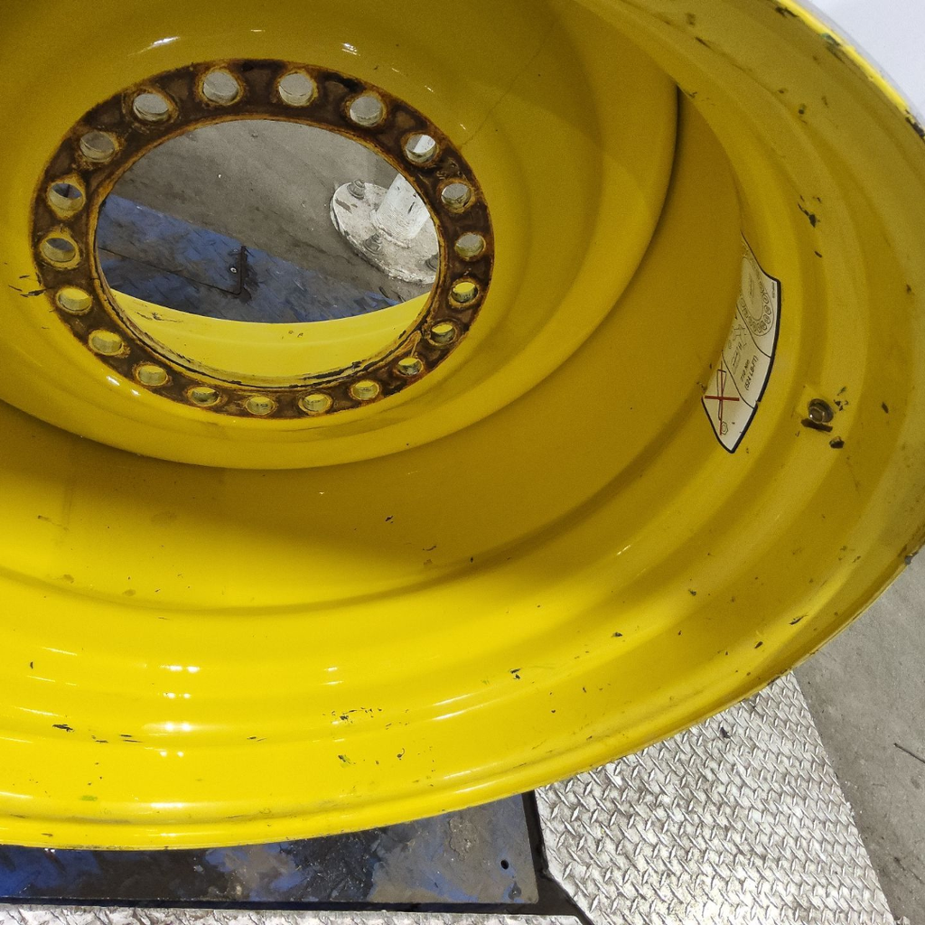 27"W x 32"D, John Deere Yellow 20-Hole Formed Plate , 0.38" Offset