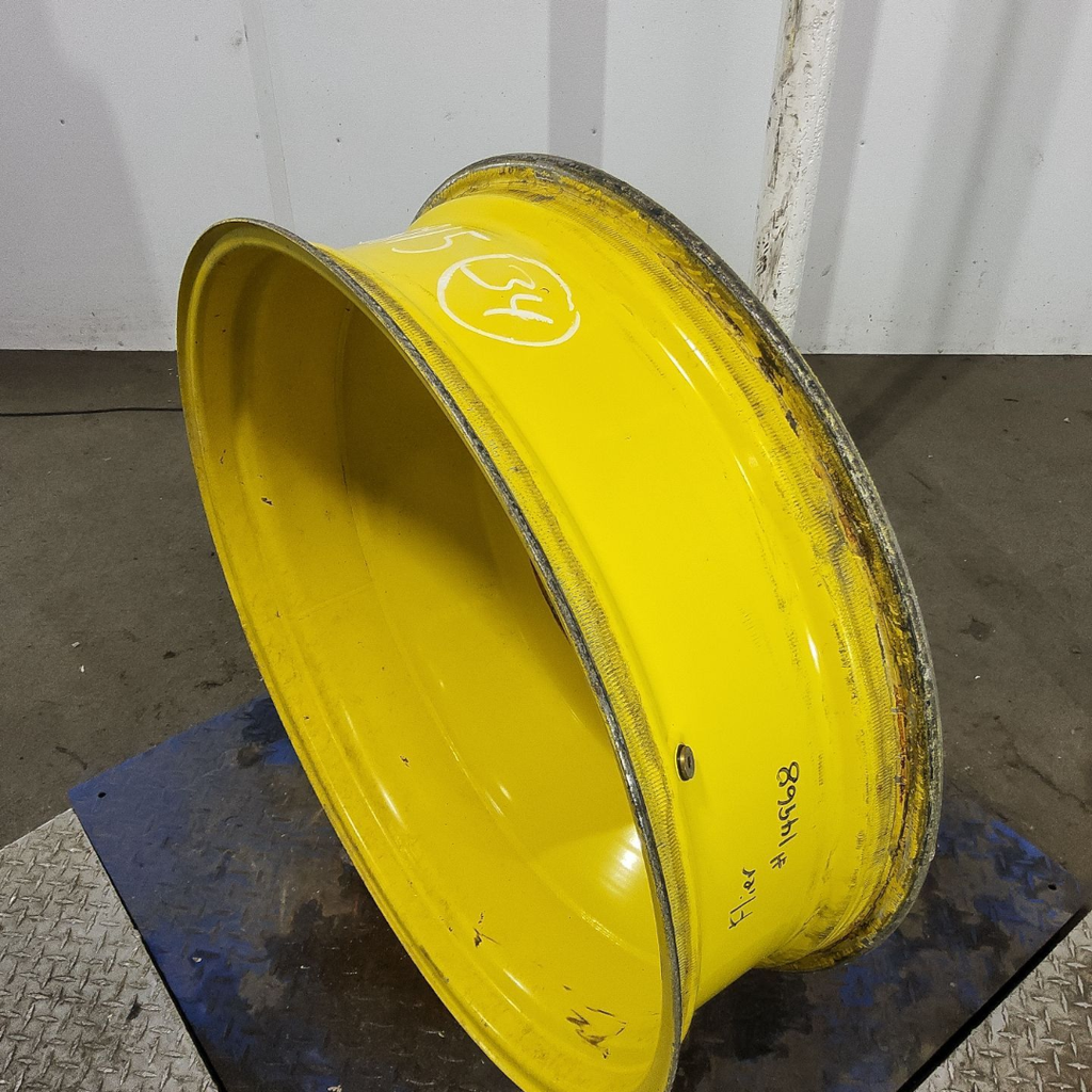 10"W x 34"D, John Deere Yellow 10-Hole Formed Plate , -7" Offset