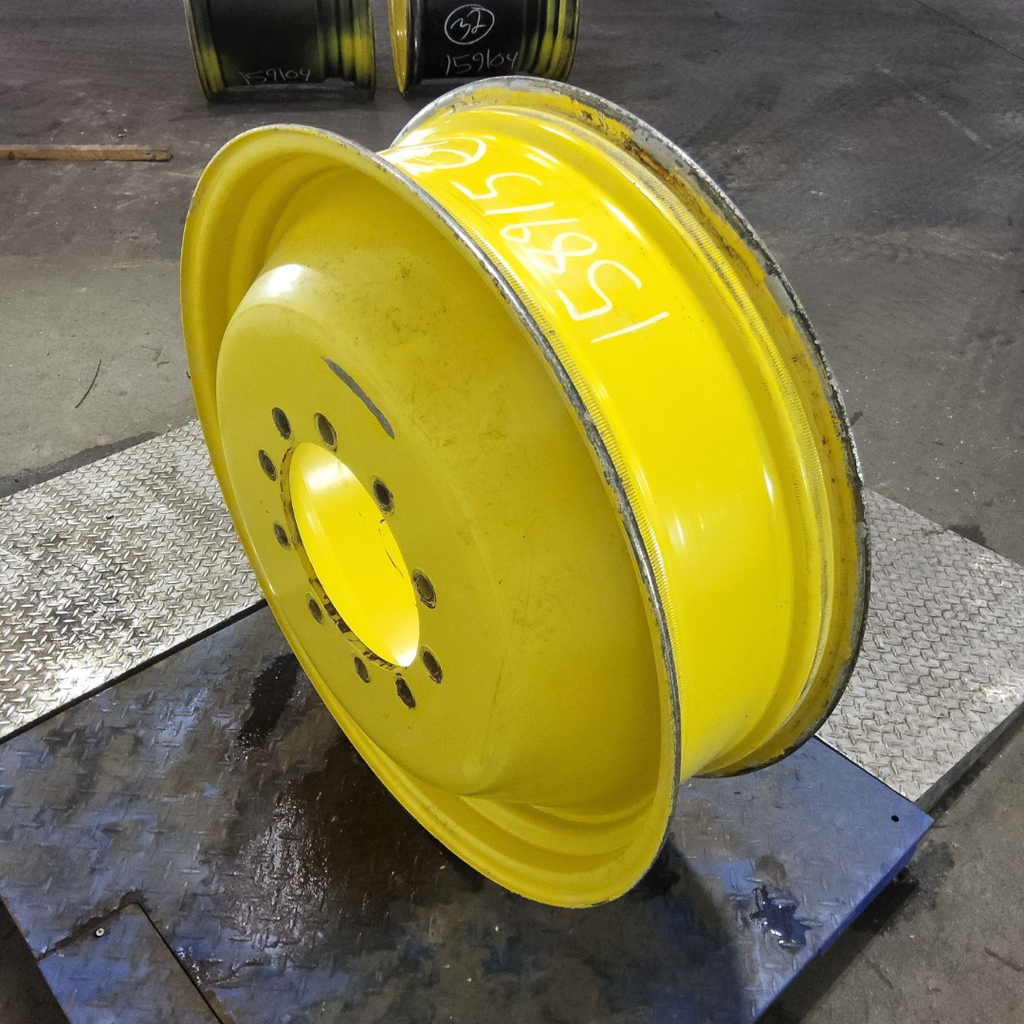 10"W x 34"D, John Deere Yellow 10-Hole Formed Plate , -7" Offset