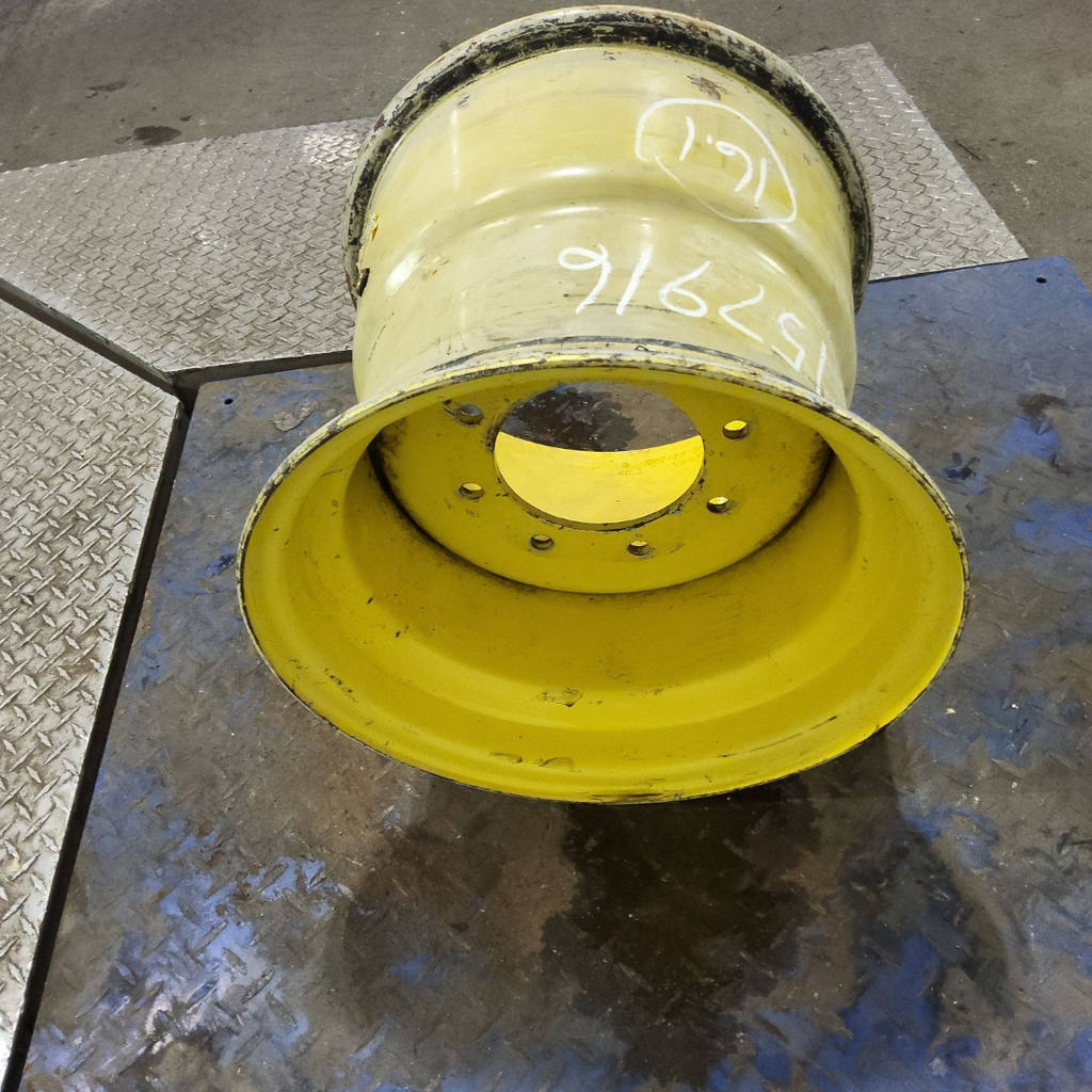 14"W x 16.1"D, John Deere Yellow 8-Hole Implement , -1.38" Offset