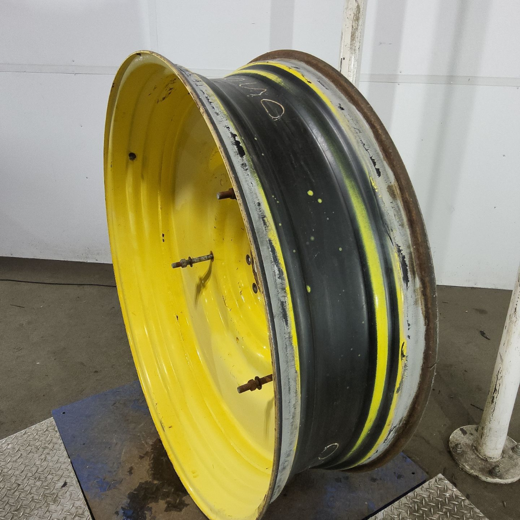 15"W x 50"D, John Deere Yellow 10-Hole Formed Plate , -6.75" Offset