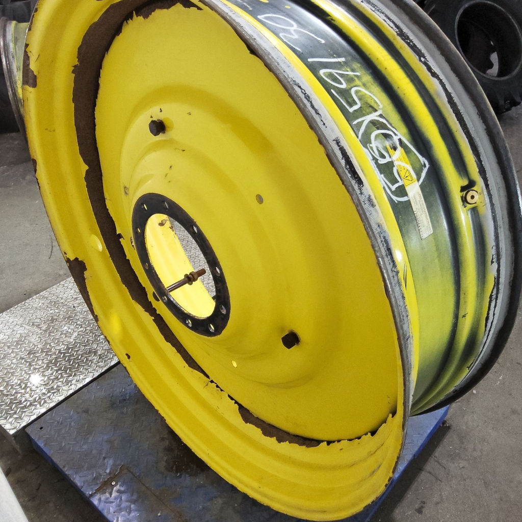 15"W x 50"D, John Deere Yellow 10-Hole Formed Plate , -6.75" Offset