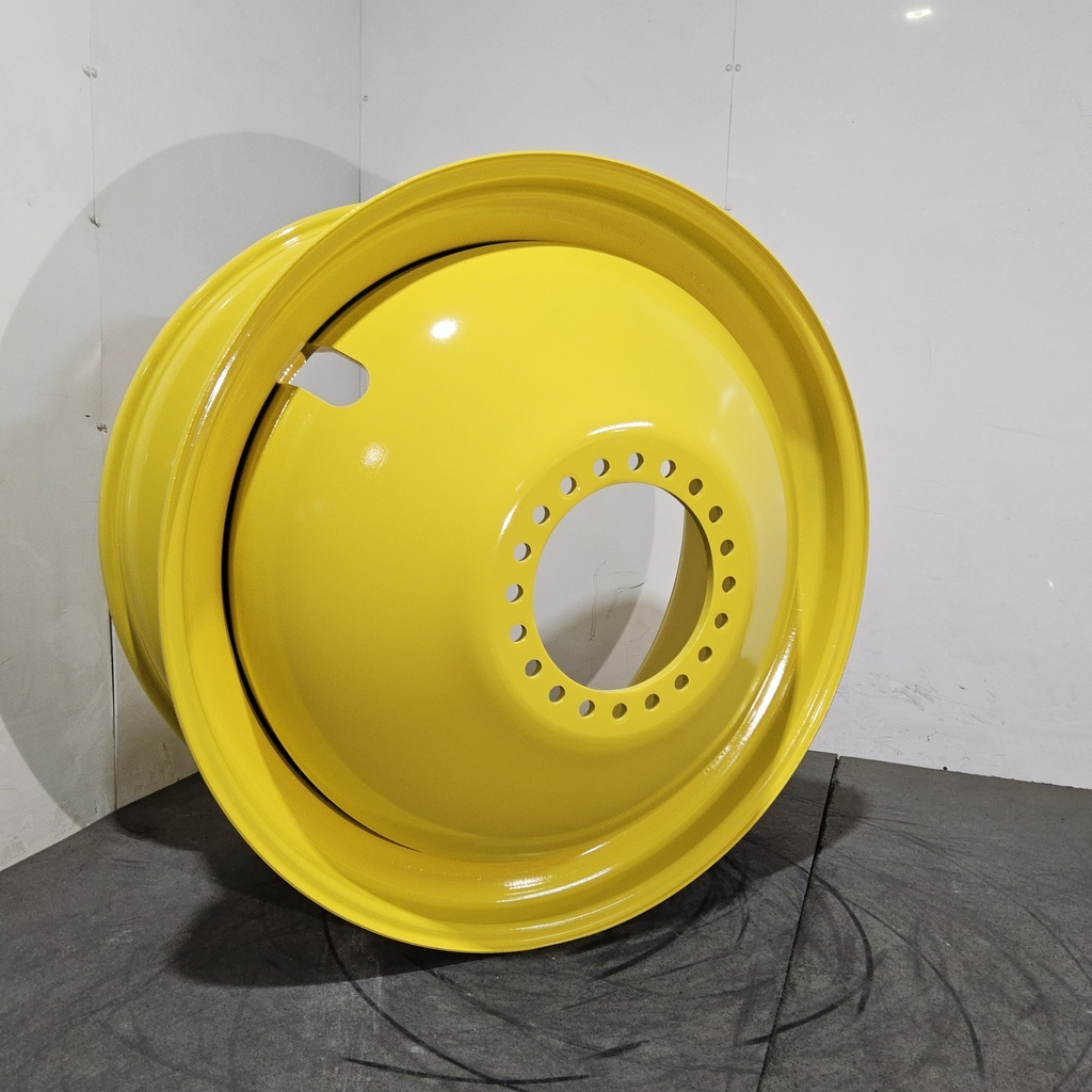 18"W x 42"D, John Deere Yellow 20-Hole Dolly Dual , -15" Offset