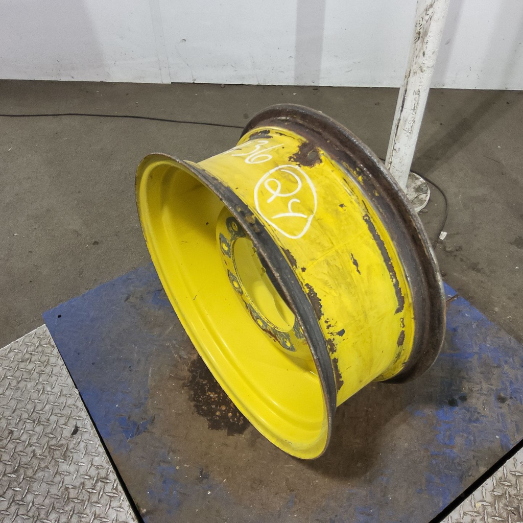 10"W x 24"D, John Deere Yellow 8-Hole Rim with Clamp/U-Clamp (groups of 2 bolts)