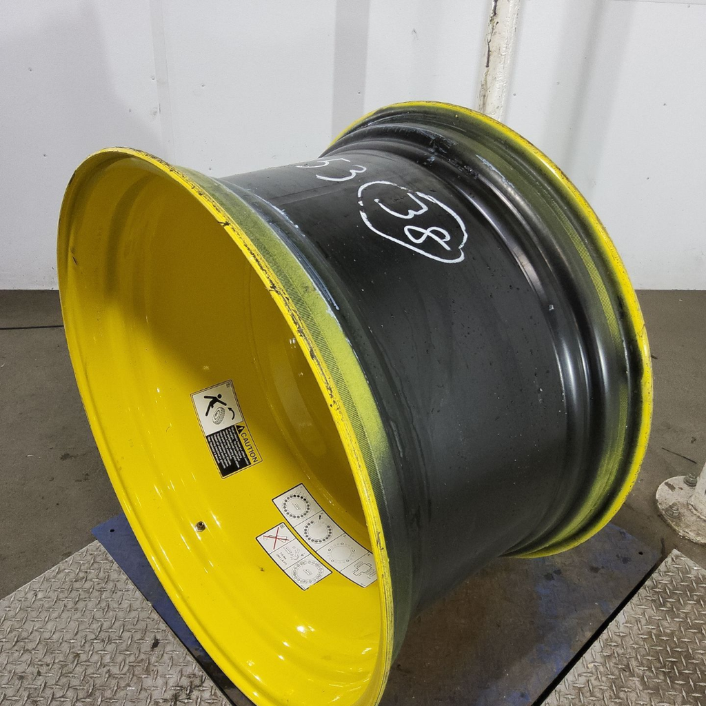 23"W x 38"D, John Deere Yellow 20-Hole Dolly Dual , -16.38" Offset