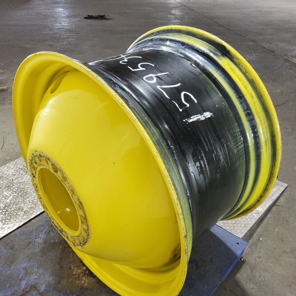 23"W x 38"D, John Deere Yellow 20-Hole Dolly Dual , -16.38" Offset