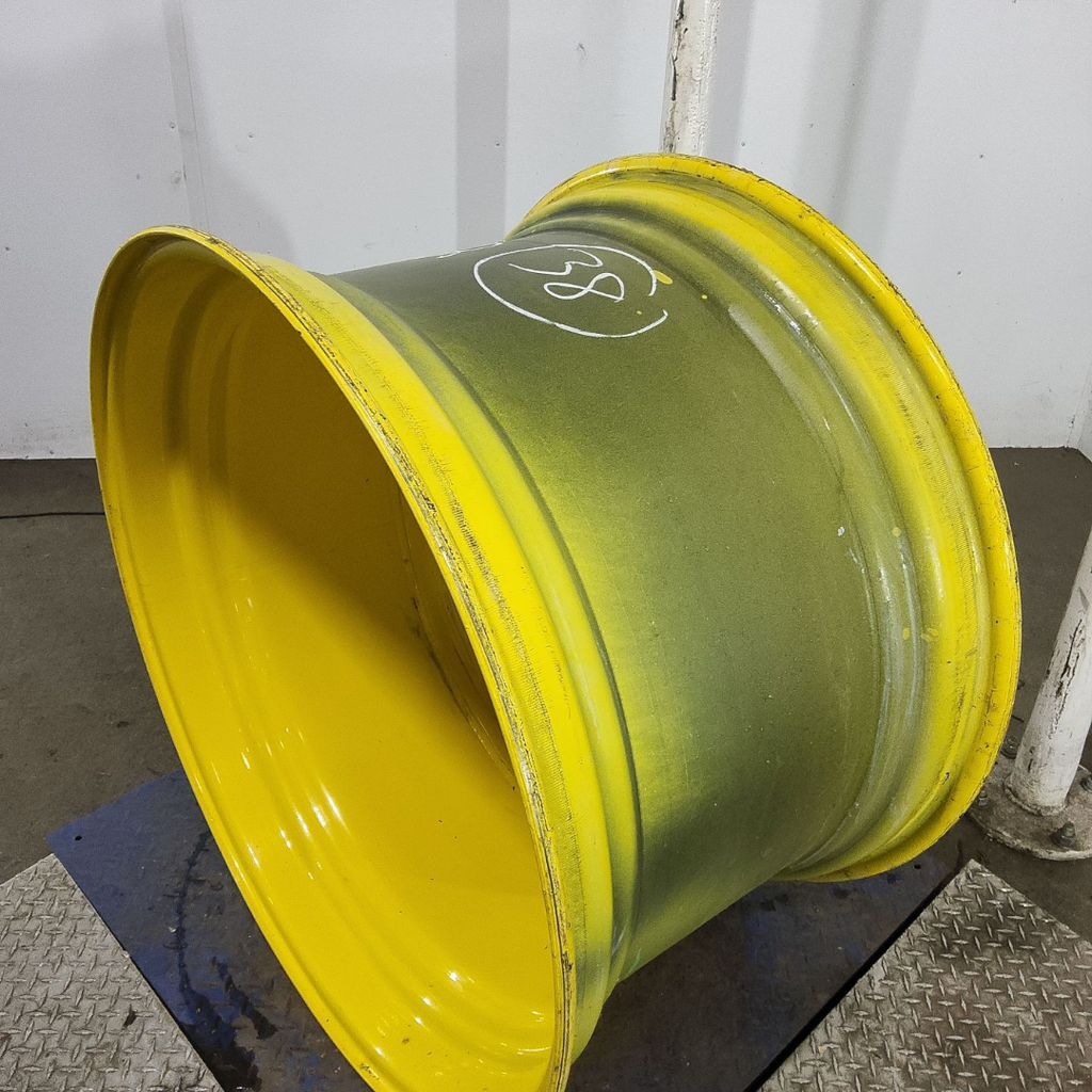 23"W x 38"D, John Deere Yellow 20-Hole Dolly Dual , -16.38" Offset