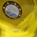 15"W x 30"D, John Deere Yellow 8-Hole Formed Plate , 4.25" Offset