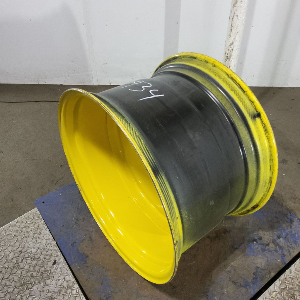 18"W x 28"D, John Deere Yellow 8-Hole Formed Plate , 3" Offset