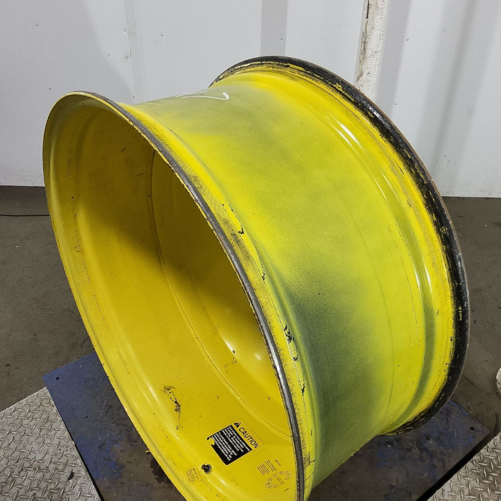 16"W x 38"D, John Deere Yellow 10-Hole Dolly Dual , -13" Offset