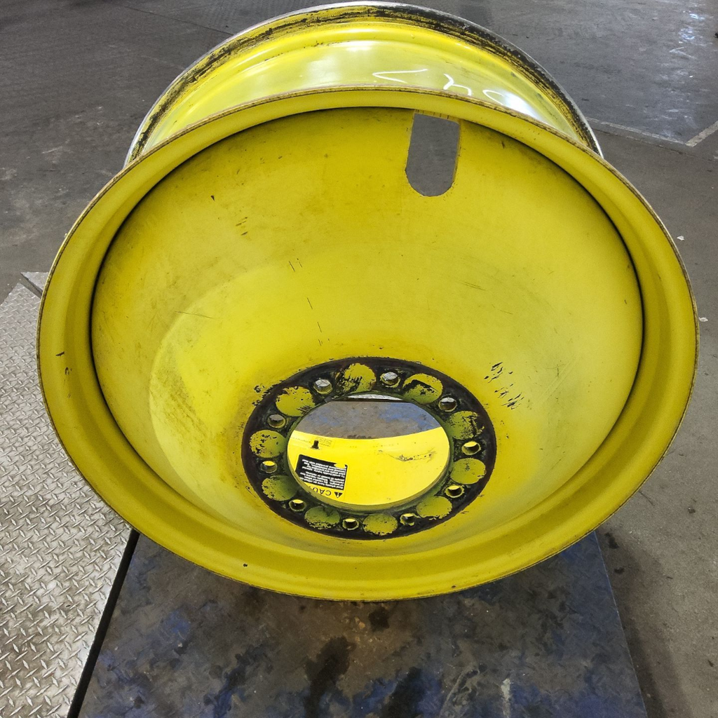 16"W x 38"D, John Deere Yellow 10-Hole Dolly Dual , -13" Offset