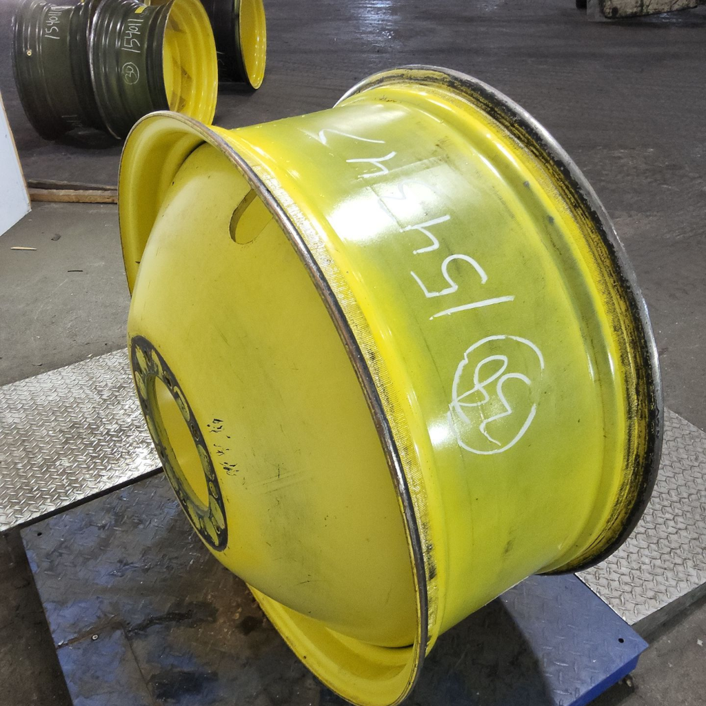 16"W x 38"D, John Deere Yellow 10-Hole Dolly Dual , -13" Offset