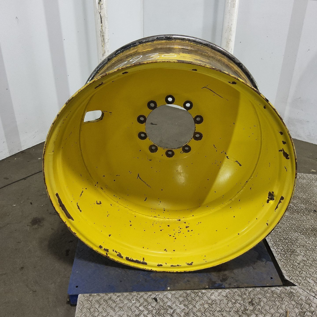 18"W x 38"D, John Deere Yellow 10-Hole Dolly Dual , -13.12" Offset