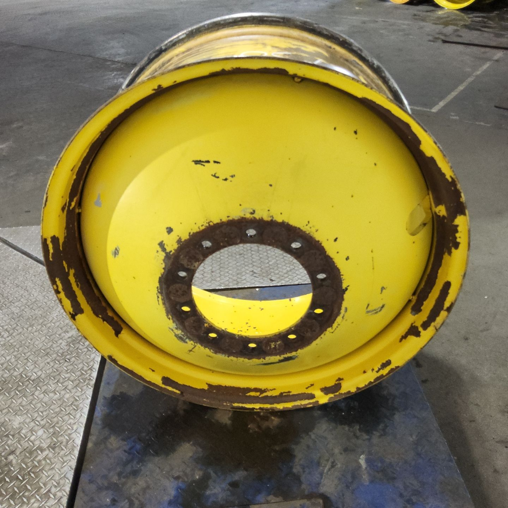 18"W x 38"D, John Deere Yellow 10-Hole Dolly Dual , -13.12" Offset