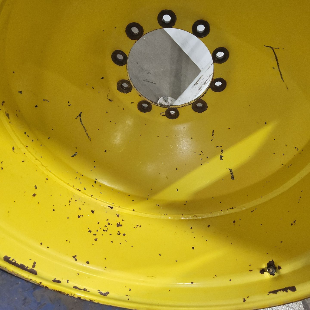 18"W x 38"D, John Deere Yellow 10-Hole Dolly Dual , -13.12" Offset