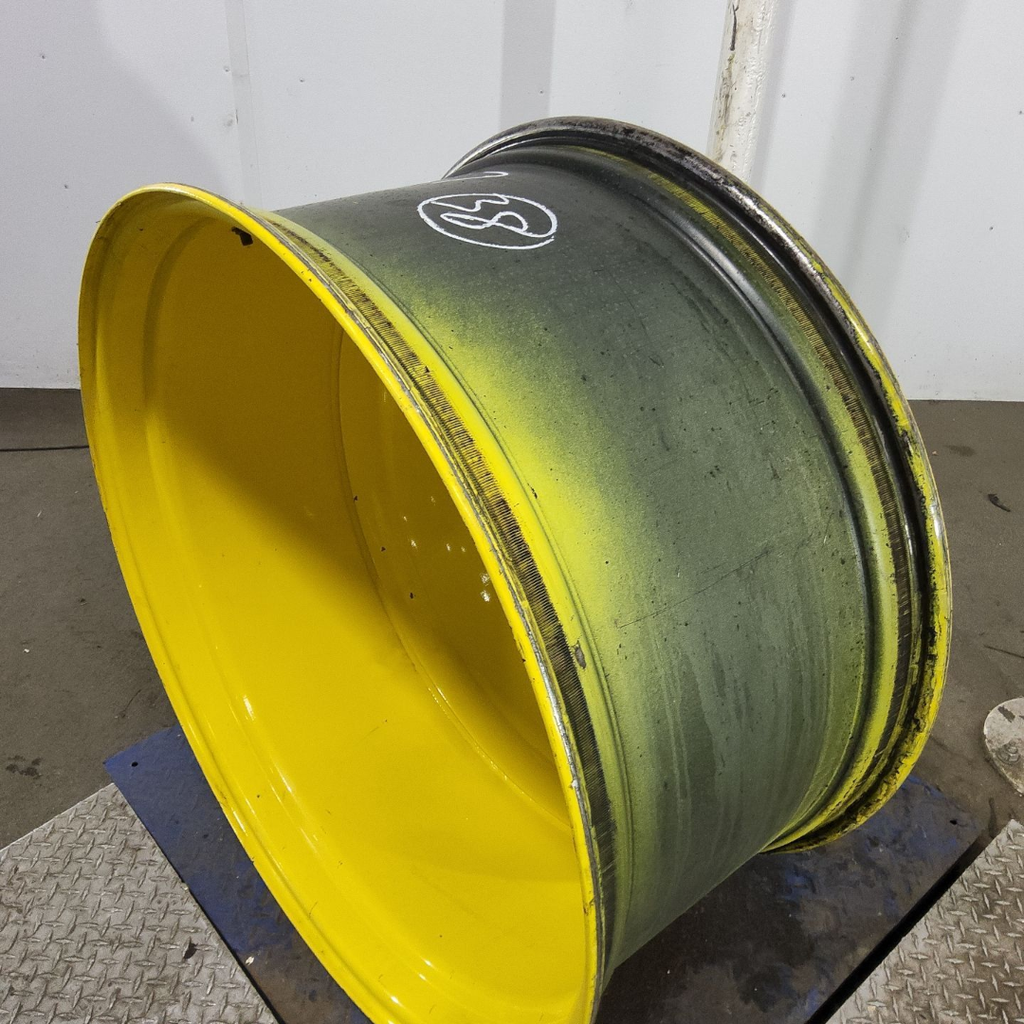 18"W x 38"D, John Deere Yellow 10-Hole Dolly Dual , -15.12" Offset