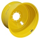 23"W x 38"D, John Deere Yellow 10-Hole Formed Plate , -11.12" Offset