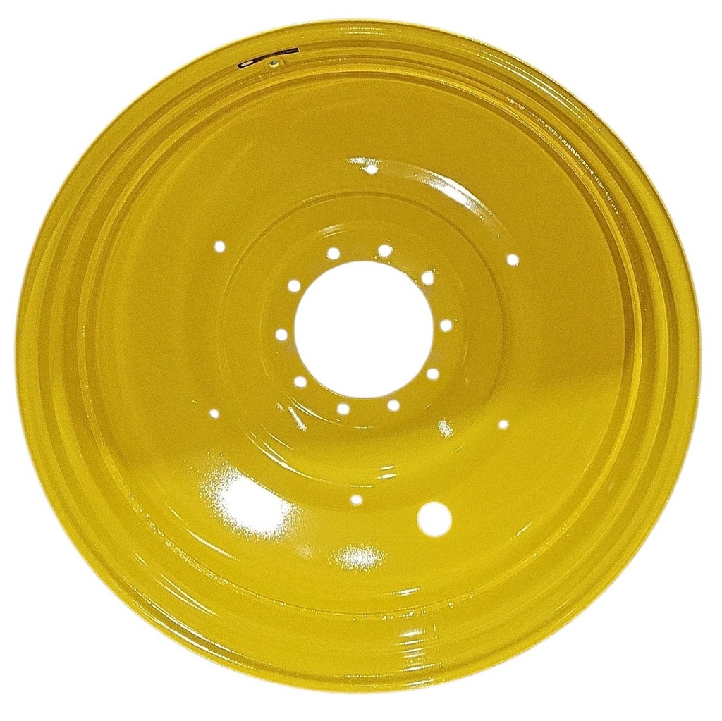 16"W x 42"D, John Deere Yellow 10-Hole Formed Plate , -5.75" Offset
