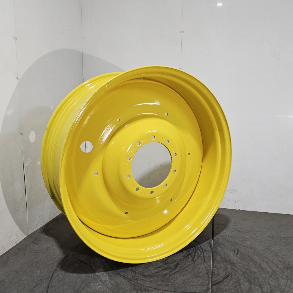 16"W x 42"D, John Deere Yellow 10-Hole Formed Plate , -5.75" Offset