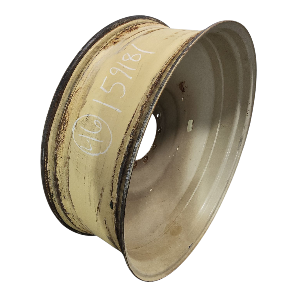 16"W x 46"D, Cream 10-Hole Formed Plate , -6.88" Offset