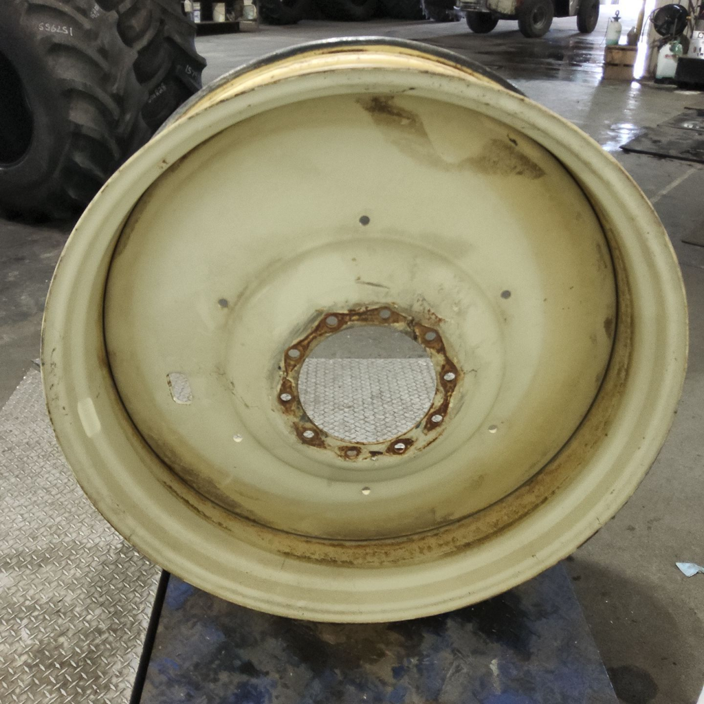 16"W x 46"D, Cream 10-Hole Formed Plate , -6.88" Offset