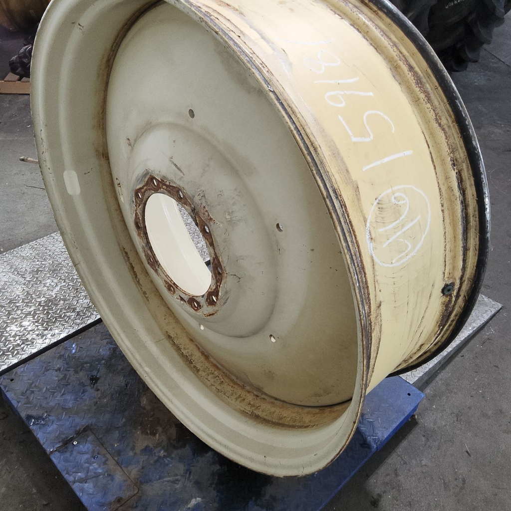 16"W x 46"D, Cream 10-Hole Formed Plate , -6.88" Offset