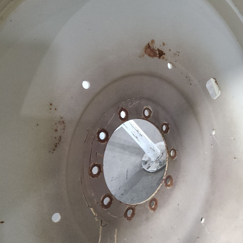 16"W x 46"D, Cream 10-Hole Formed Plate , -6.88" Offset